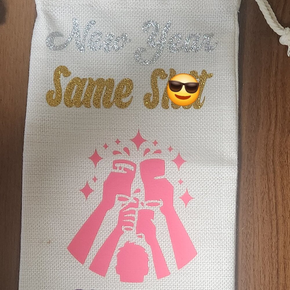 New Years Wine Bag